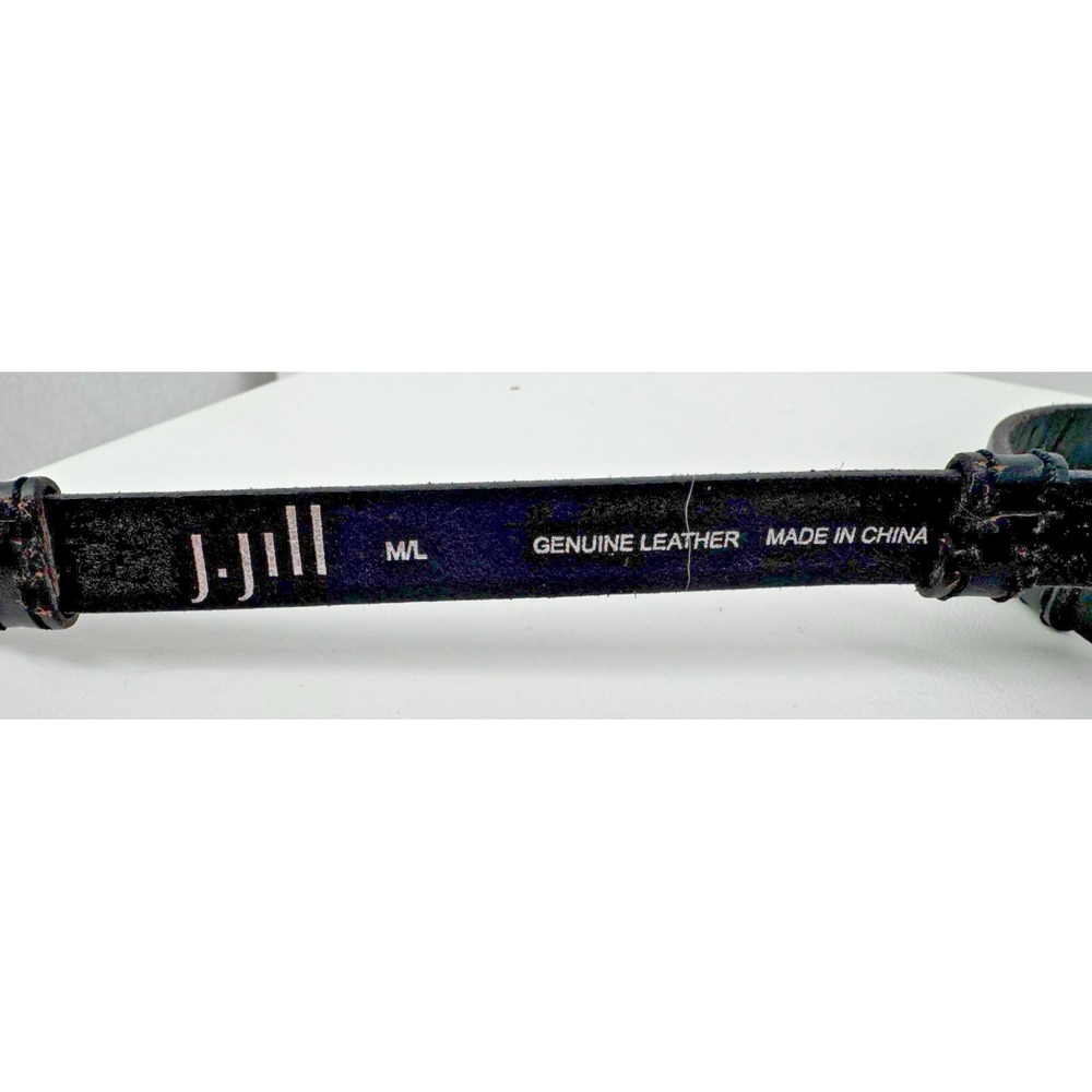 J.Jill Black Genuine Leather Wrap Belt 78" Double Loop Skinny Adjustable - Picture 3 of 9